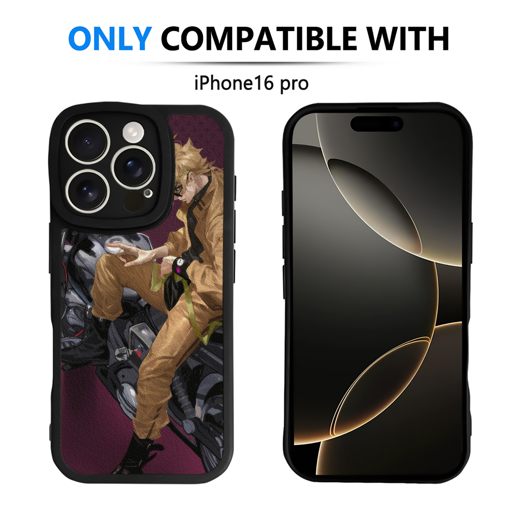 （画像用） ジョジョの奇妙な冒険 JoJo's Bizarre Adventure 【iPhone 16シリーズ対応】シリコンスマホケース（レザー調） 材質：シリコン